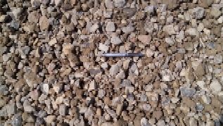 Mid sized material from screening sand and gravel
